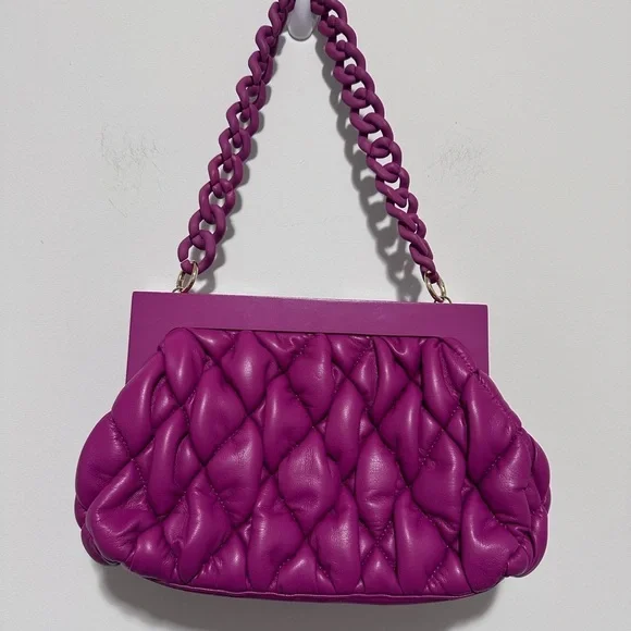 BC Bags Quilted Clutch with Chain Strap - Picture 2 of 7